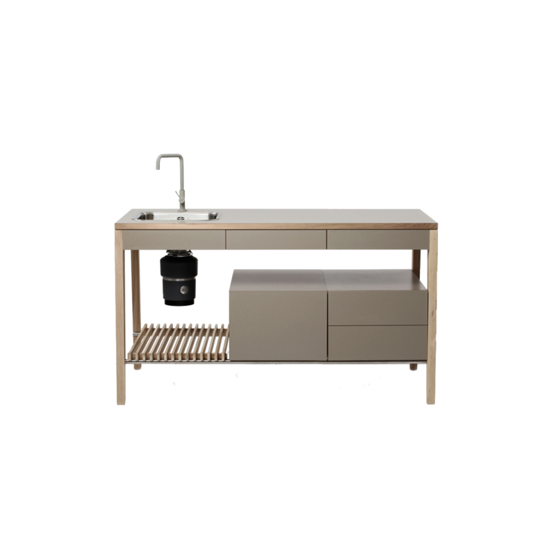 freestanding kitchen set large with two storage blocks