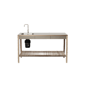 freestanding kitchen set large with three wooden racks